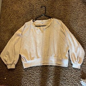 Women’s tan long sleeve blouse size Medium